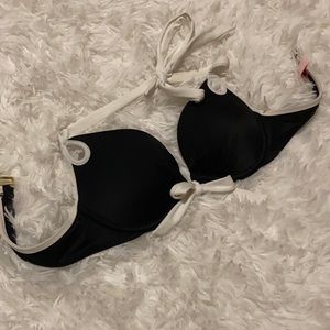 Black and white PINK bikini top